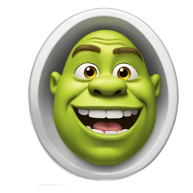 shrek in a toilet sticker
