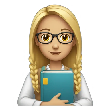 young tutor with books sticker