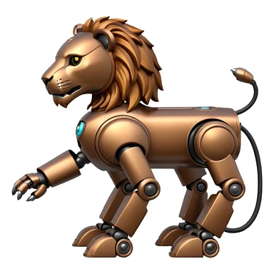 lion robot sticker