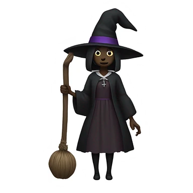 Salem witch with gallows sticker