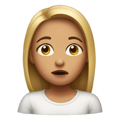 Confused girl sticker