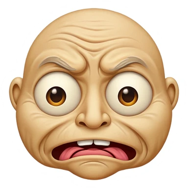 disgusted ugly emoji sticker
