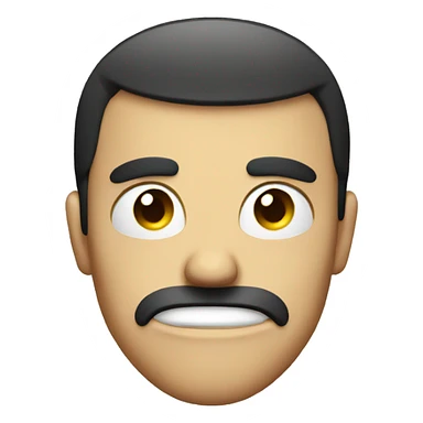 smile, angry eyebrow sticker