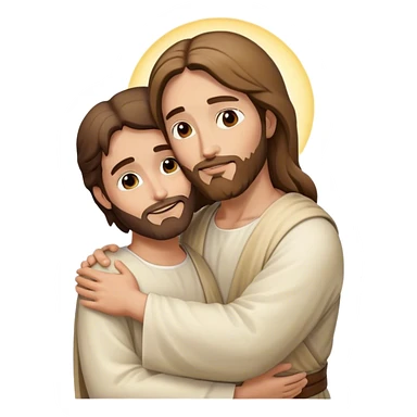 Jesus Hugging Me sticker