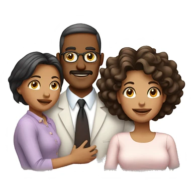 Mom dad and 2 girls sticker