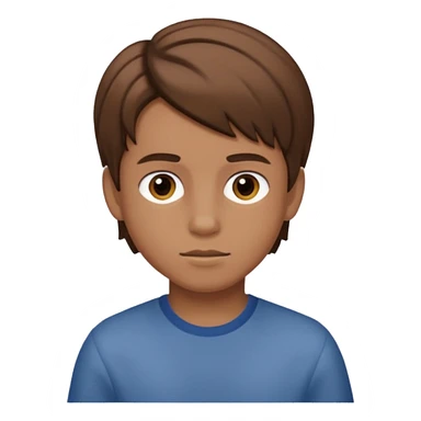 Niño con el pelo divido en dos sticker