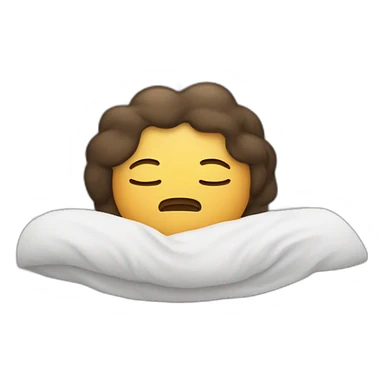 Sleeping on the bed with a do not disturb symbol sticker