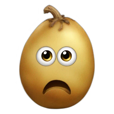potatoe with eyes and mouth sticker