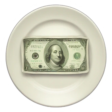 cute plate dollar symbol sticker