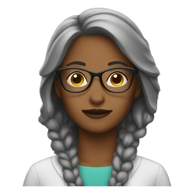 Woman with glasses  sticker