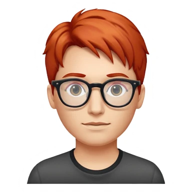 red-haired people wearing glasses sticker