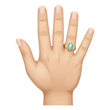 the ring finger, index finger, and middle finger facing up while the thumb and pinky finger are closed sticker