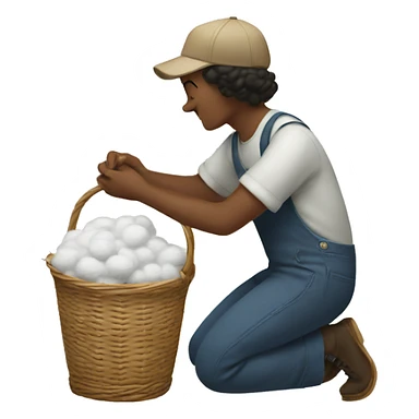 someone picking cotton sticker