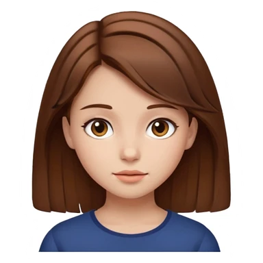 Chica con pelo marron aesthetic sticker