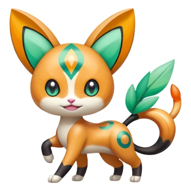 Meloetta-Floragato-Sprigatito-Meowscarada-Pokémon-Fakémon-fusion-hybrid-creature sticker