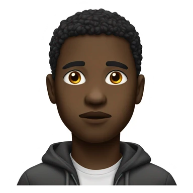 photorealistic young sad black man sticker