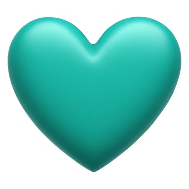 Teal matte heart  sticker