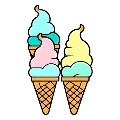 ice cream  sticker