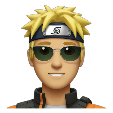 Naruto wearing sunglasses sticker