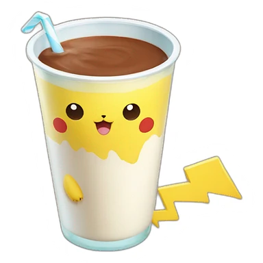 Pikachu drink choco milk sticker