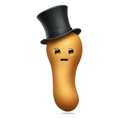 peanut with legs and tophat sticker
