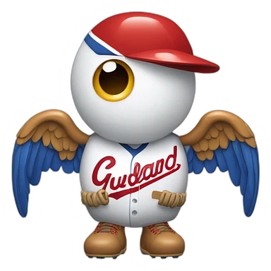 Cleveland Guardians Baseball with wings Logo MLB sticker