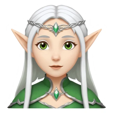 woman elves with white hair sticker