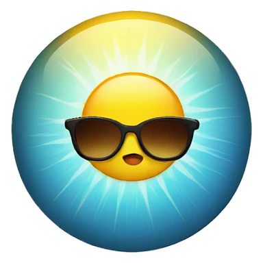 sun with sunglasses sticker