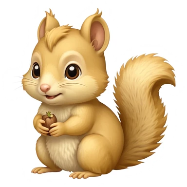 a light yellow baby squirrel  sticker