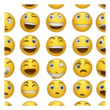 Yellow emoji open mouth no teeth with eyes looking up sticker