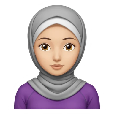 High resolution girl wearing a hijab and is a fitness trainer sticker