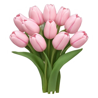 pastel pink tulip bouquet sticker