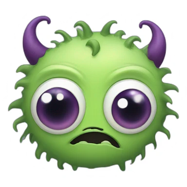cute adorable monster with ten eyes sticker