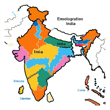 india map sticker