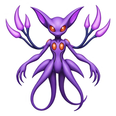 Deoxys-Haunter-Lunala-Fakémon-hybrid-creature (full body)  sticker