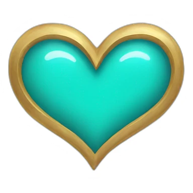Coeur turquoise sticker