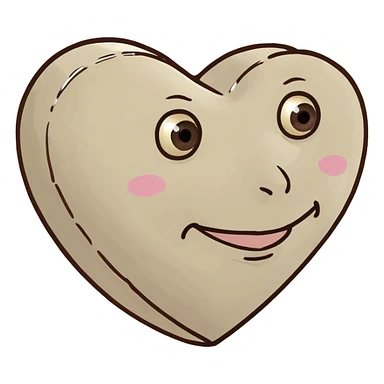 Carta con corazón beige sticker