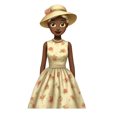 Vintage dress sticker