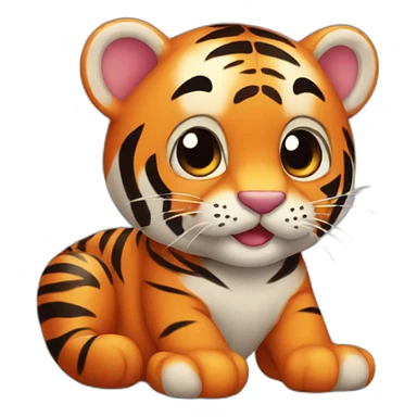 Tiny tiger sticker