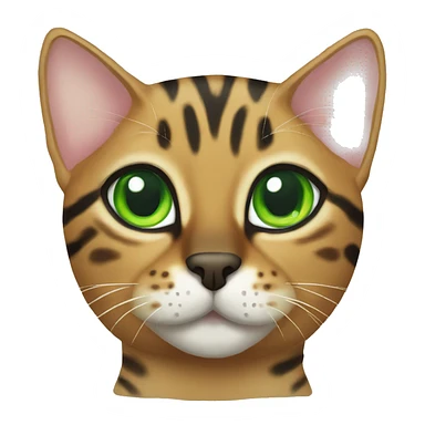 Bengal cat with green eyes sticker