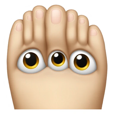 foot with eyes sticker