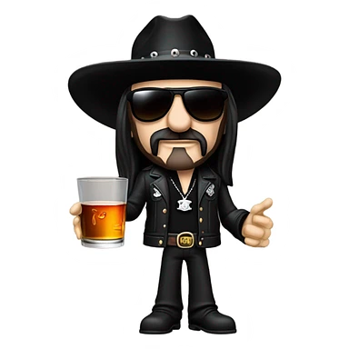 lemmy drinking jack daniels sticker