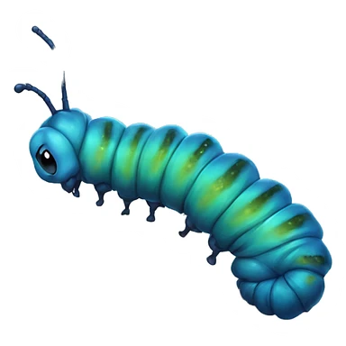 absolem blue catepillar realistic sticker