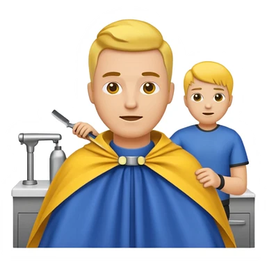  😆 😂 emoji getting a haircut sticker