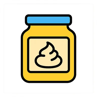 mayonnaise, simple and iconic icon style sticker