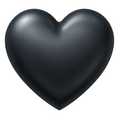 black metal heart sticker