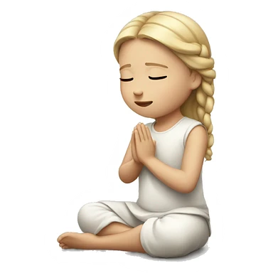 little white girl praying sticker