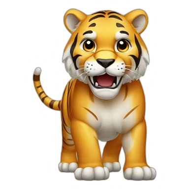cute sabre tooth tiger sticker