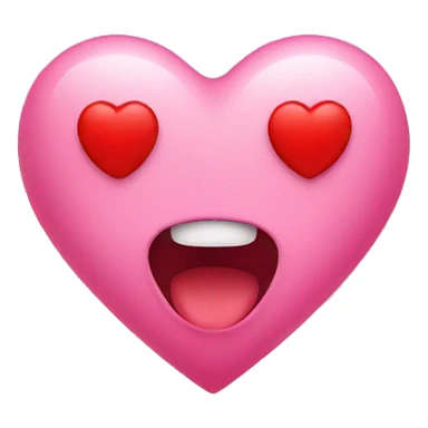 Pink heart with red spot sticker