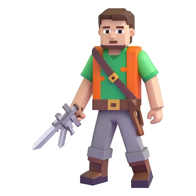Garetr Garrison adventurer from Minecraft movie sticker